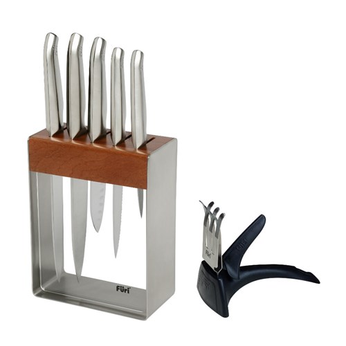 Furi Pro Stainless Steel Knife Block 7 Piece Set $339.95 (RRP $549.95)