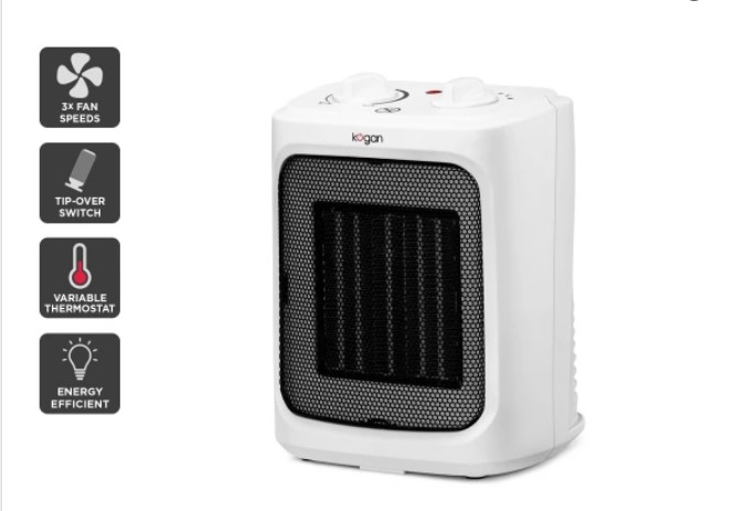 Kogan 2000W Ceramic Fan Heater $39 + FREE SHIPPING (Was $99)