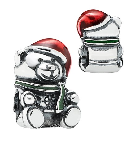 PANDORA Christmas Bear Silver Enamel Charm $39.40 (rrp $60.00)