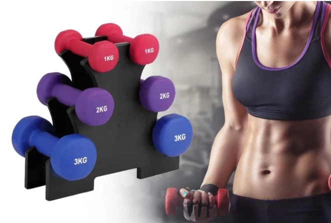 Fortis 12kg Dumbbell Set with Storage Rack $35 + FREE SHIPPING (Was $79)