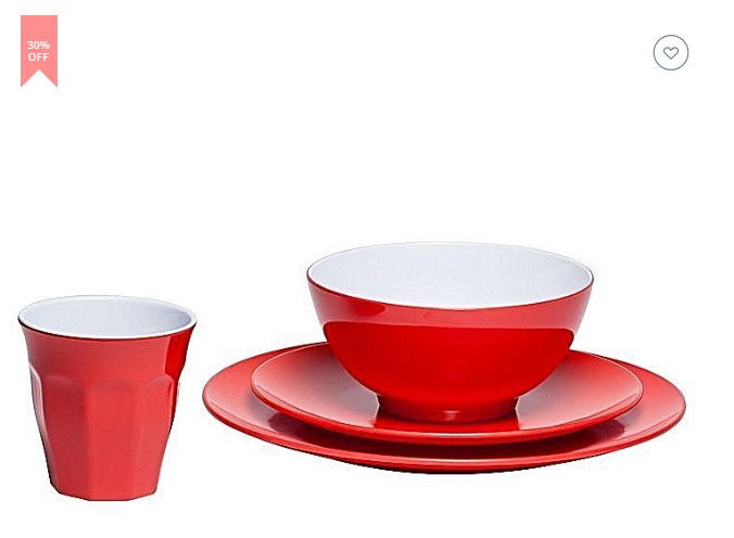 Up to 50% off Kitchen & Tableware |  Barel 4-Piece Melamine Set now $16.77 (was $23.95)