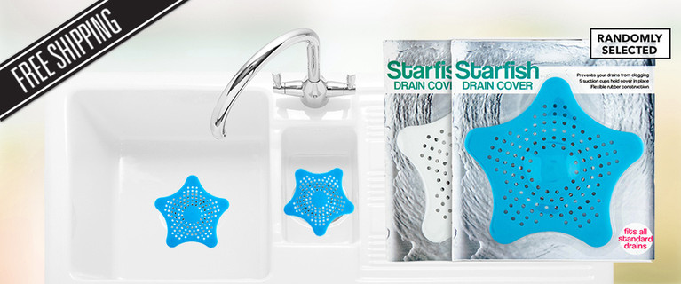 Super Cute Starfish Drain Cover Two Pack. Perfect for Your Shower. Only $13 with Free Shipping