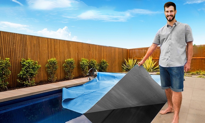 From $69 for a Solar Pool Cover in Choice of Size or $179 for a Pool Cover Storage Roller