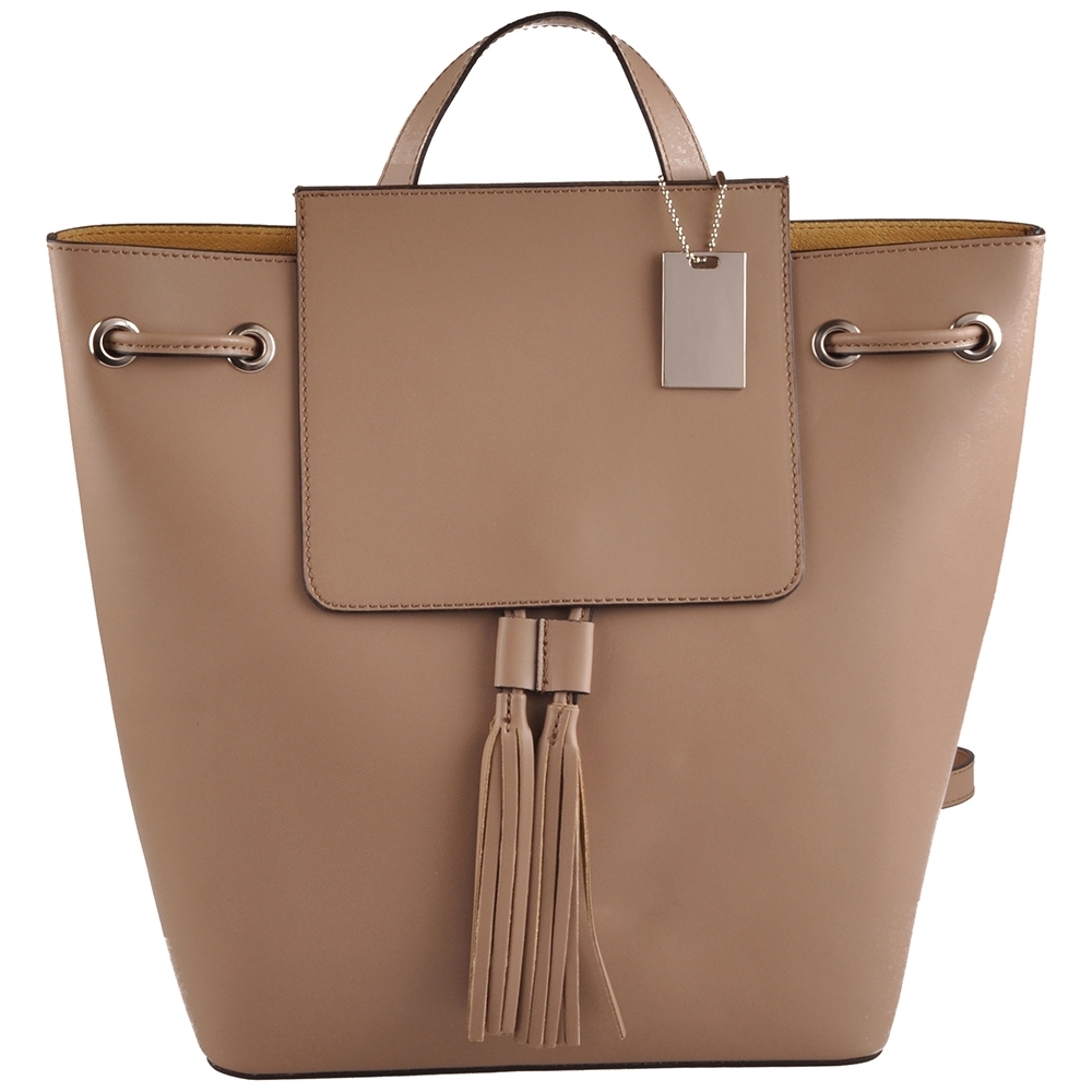 Latte Miele Leather Givet Handbag Mouse $129.00