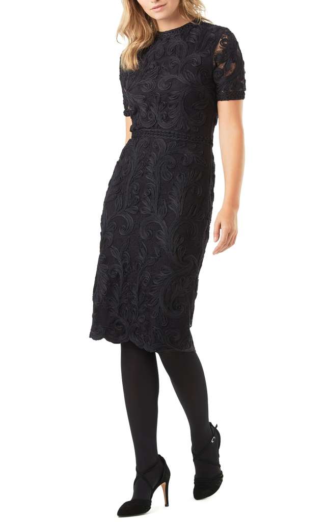 Phase Eight Black Allandra Tapework Dress $199.00