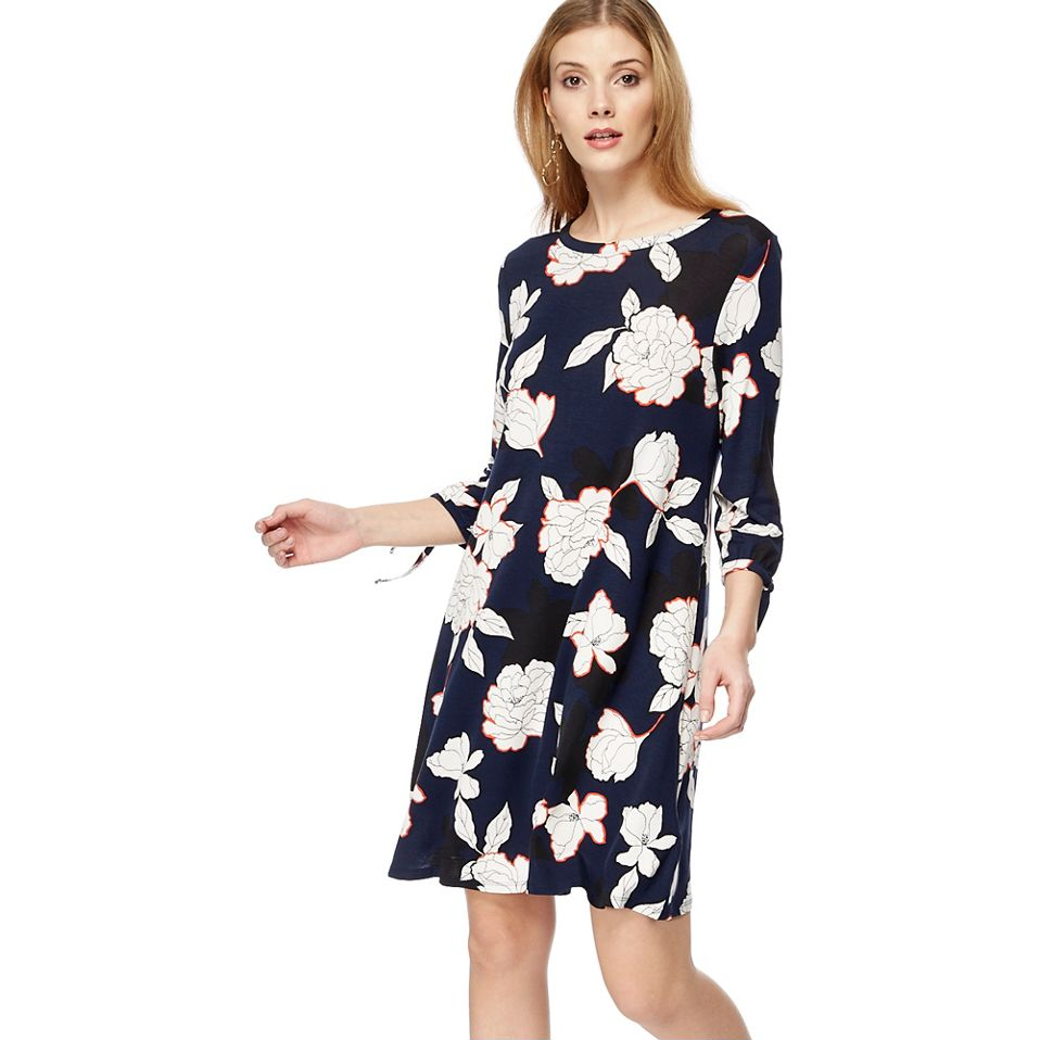 Half price sale now | The Collection – Navy floral print jersey ‘Bette’ mini dress Now $18.00 (Was $36.00)