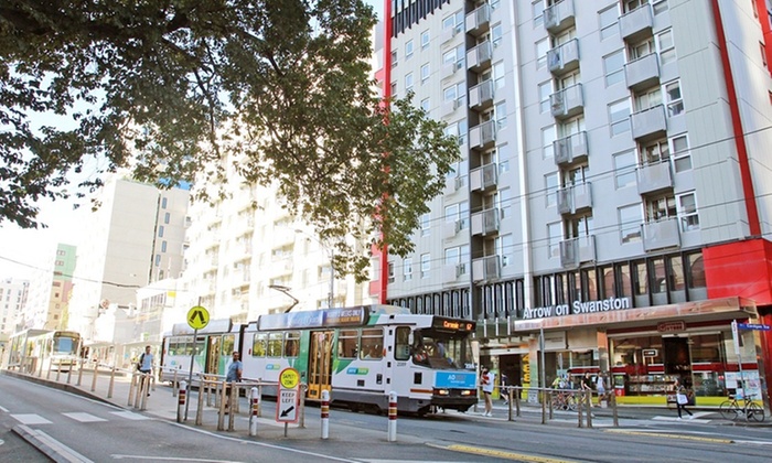 Carlton, VIC: 1 Night for Up to Four People at a Choice of Studios with Wine and Late Check-Out at Arrow on Swanston