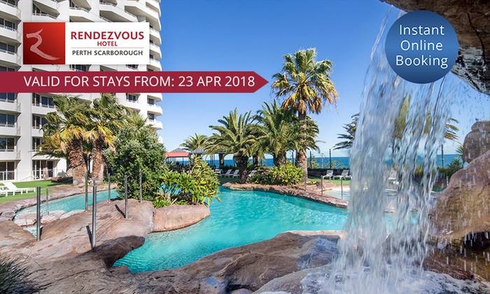 Perth: 1-2 Nights for Up to 2 Adults and 2 Children with Breaky and Late Check-Out at Rendezvous Hotel Perth Scarborough FROM $139