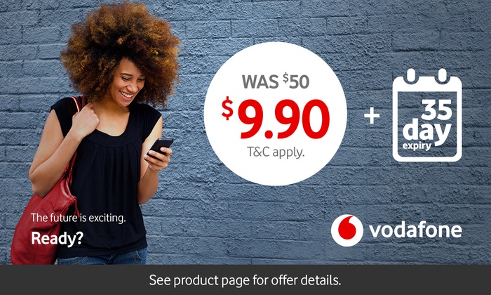 Vodafone $50 Prepaid Combo Starter Packs for $9.90