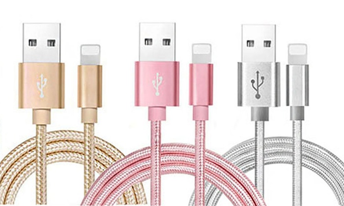 Nylon Lightning Charging Cable: One ($7.95), Two ($12.95) or Four ($19.95)