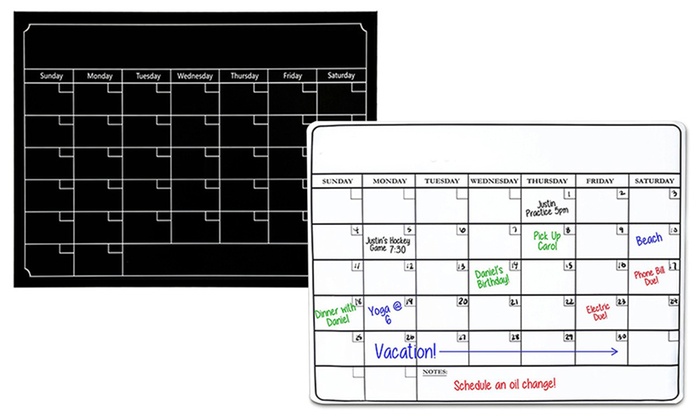 Magnetic Fridge Calendar Planner: One ($15) or Two ($25)