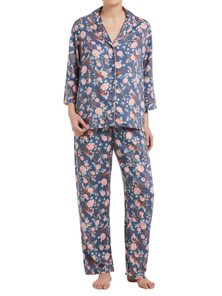 Oriental Floral Print Pyjama Set $79.95