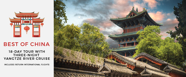 China Tour with Yangtze River Cruise & International Flights 18 Days from AUD$2,999/person