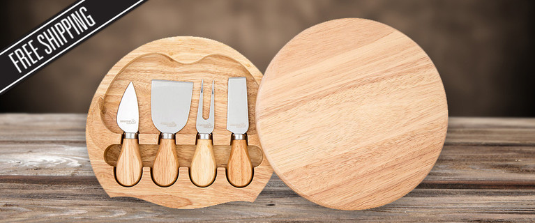 Gourmet Kitchen 5 Piece Cheese Knife and Board Set! Only $19 with Delivery Included