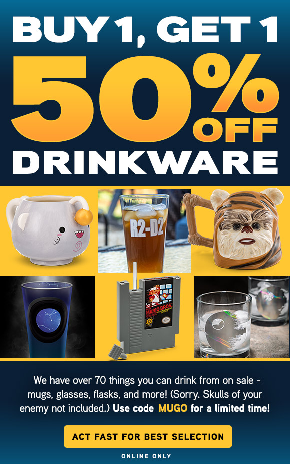 Final hours for our BOGO 50% off drinkware sale! Star Trek Planetary Glassware Set $39.99