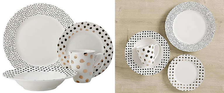 Set Your Table in Style with This Absolutely Lovely Maxwell & Williams Tresor Rim Dots 16-Piece Dinner Set! Only $49.99