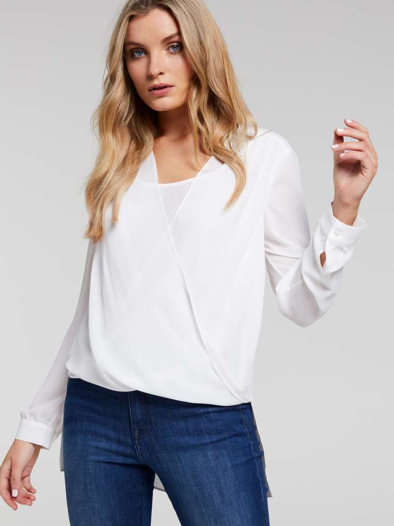 Amelia Long Sleeve Wrap Blouse $59.95 AUD Buy 1 Get 1 50% Off