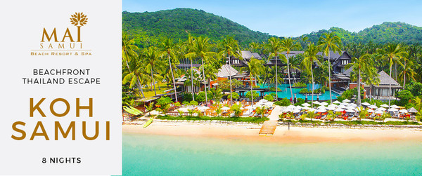 Beachfront Thailand Escape on Koh Samui 8 Nights from AUD$999/room