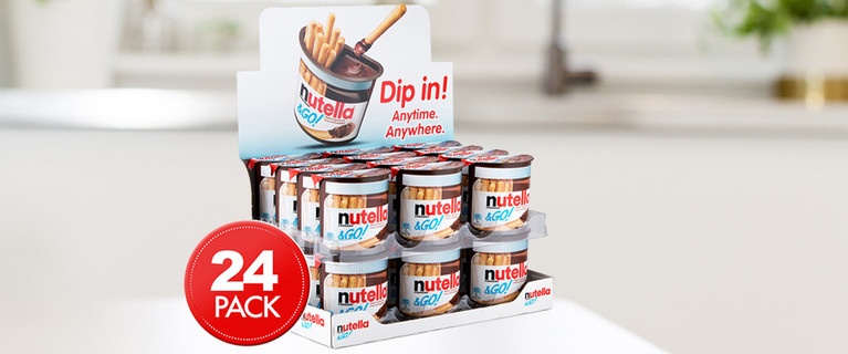 Enjoy a Quick Snack On The Go with This Nutella & Go 24-Pack with Tasty Hazelnut Spread and Breadsticks! Only $19.99