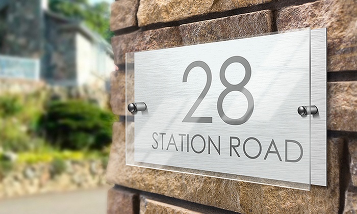 Personalised House Sign, Redeemable Online: Standard ($19) or Premium with Acrylic Front ($25) (Don’t Pay up to $49.99)