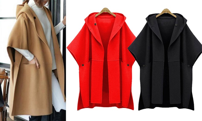 Women’s Wool Blend Cape Coat: One ($39) or Two ($69) (Don’t Pay up to $219.90)