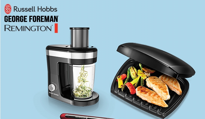 George Foreman, Russell Hobbs & Remington FROM $9.95