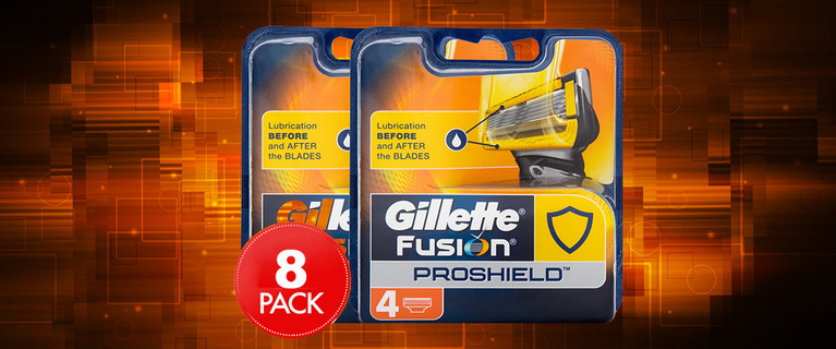 Two Gillette Fusion Proshield Blades Refill Four Packs – That’s Eight Refills! Only $39.98