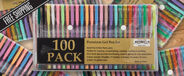 Brighten Up Your Office Supplies with This Premium Gel Pen Set 100-Pack! Because Regular Pens are Plain Boring! Only $29, Delivery Included