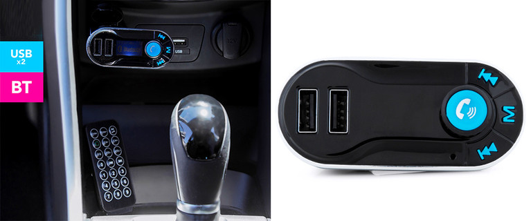 Drive Safe While You Stay Connected with this Carter 4-in-1 Bluetooth Car Kit! With Crystal Clear Audio and Hands-Free Phone Call Use! Only $22.99