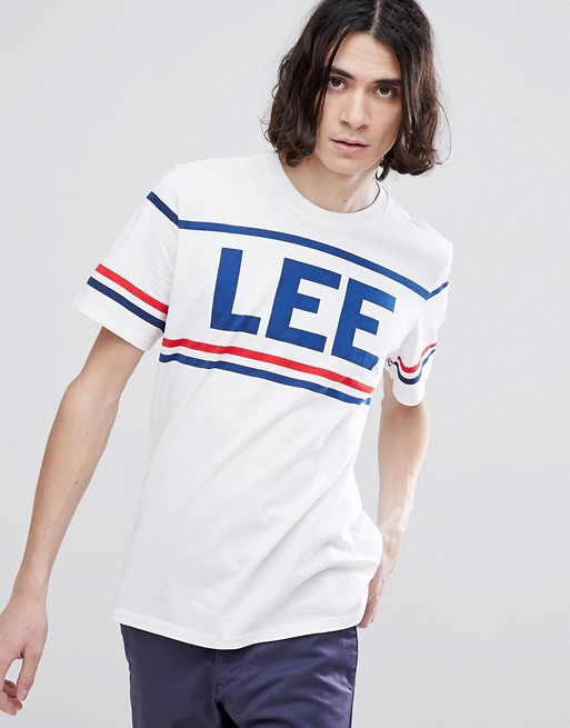 Lee 90s Sportwear Logo T-Shirt in White  $35.00