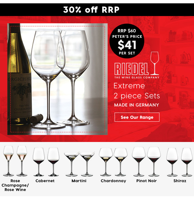 30% OFF RRP | Riedel 2 PC. Glassware Peter’s Price: $41.00 (RRP: $60.00)