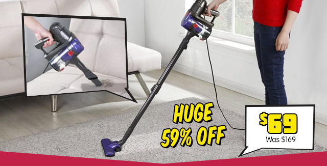 60% OFF | Kogan Corded Stick Vacuum $69 + FREE SHIPPING (Was $169)