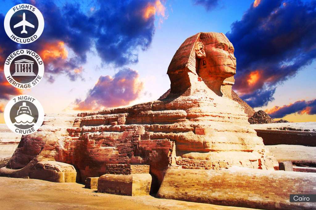 EGYPT: 12 Day Egypt Tour with Nile River Cruise Including Flights for Two $6,998