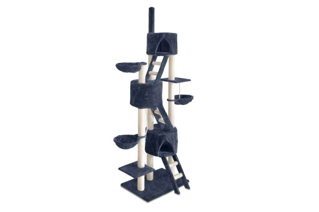 Multi Level Delux Cat Scratching Poles Tree with Ladder $136