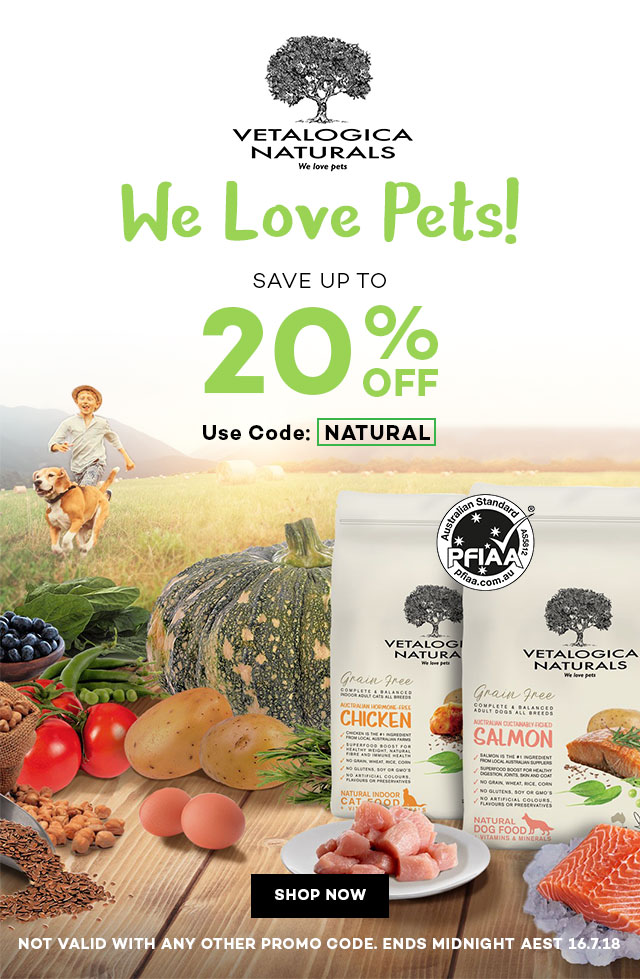 20% off Vetalogica Pet Food & Medication From $9.95