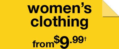 Clearance on Women’s clothing from $9.99