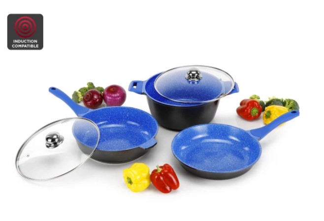 Ovela 5 Piece BlueStone Non-Stick Induction Cookware Set $159 + Delivery