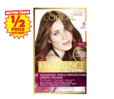 Better than 1/2 Price Off RRP | L’Oreal Excellence Creme – 6 Light Brown $9.69 (Don’t Pay RRP: $19.95)