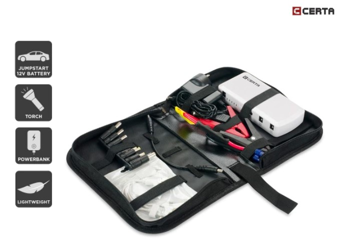 You Save $100 | Certa 12,000mAh Mini Portable Jump Starter $99 + FREE SHIPPING (Was $199)