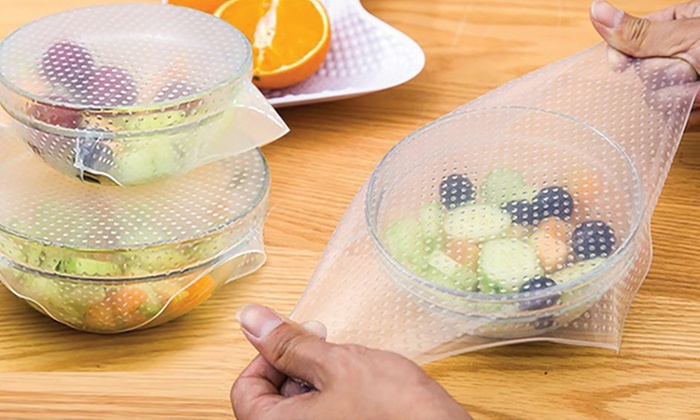 Eight ($12) or Sixteen ($19) Reusable and Adjustable Silicone Food Covers