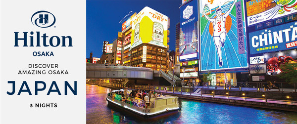 Hilton Osaka Hilton Indulgence in the Heart of Osaka 3 Nights from AUD$1,199/room