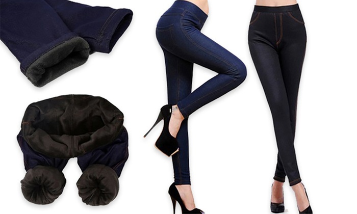 Ultra-Thick Fleece-Lined Jeggings: One ($19) or Two Pairs ($29)