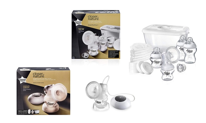 Tommee Tippee Closer to Nature Breast Pump Kit: Manual ($59) or Electric ($129)