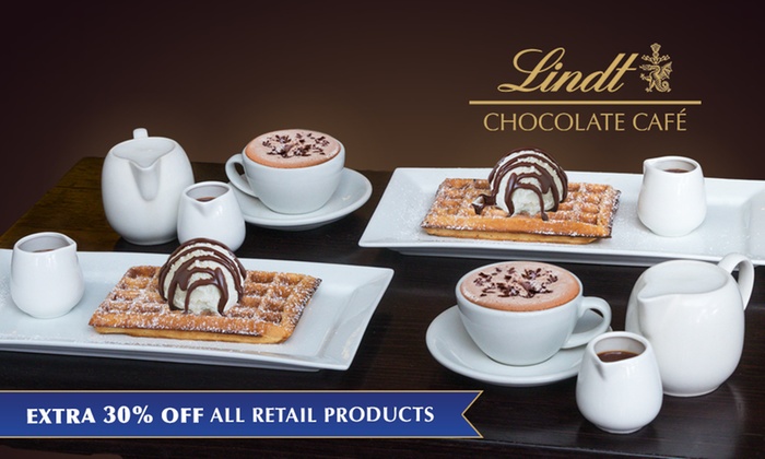 Lindt Signature Waffles and Hot Drinks for two people for $24.70