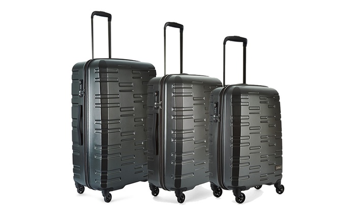 $299 for an Antler Prism Three-Piece Polycarbonate Charcoal Suitcase Set