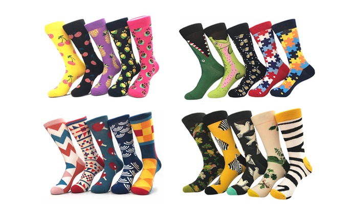 Novelty Printed Men’s Socks: Five ($19) or Ten Pairs ($29)