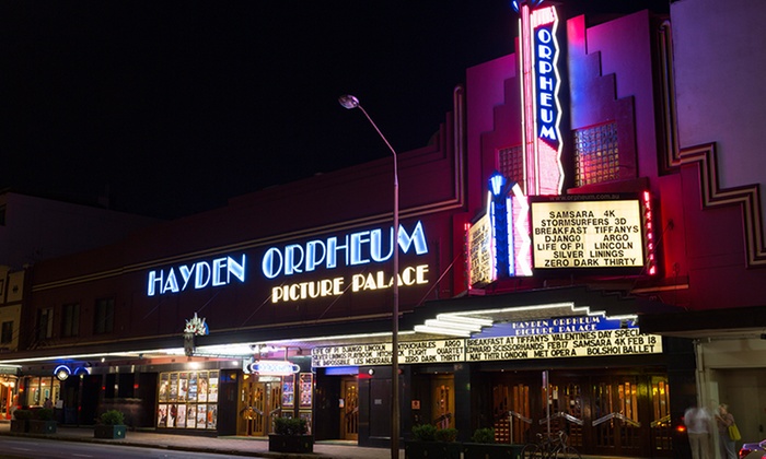 $11 for One or $21 for Two Tickets to Hayden Orpheum Picture Palace, Cremorne (Up to $46 Value)