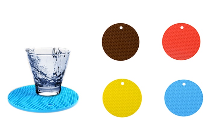 Set of Silicone Drink Coasters: Four-Piece ($12.95) or Eight-Piece ($19.95)