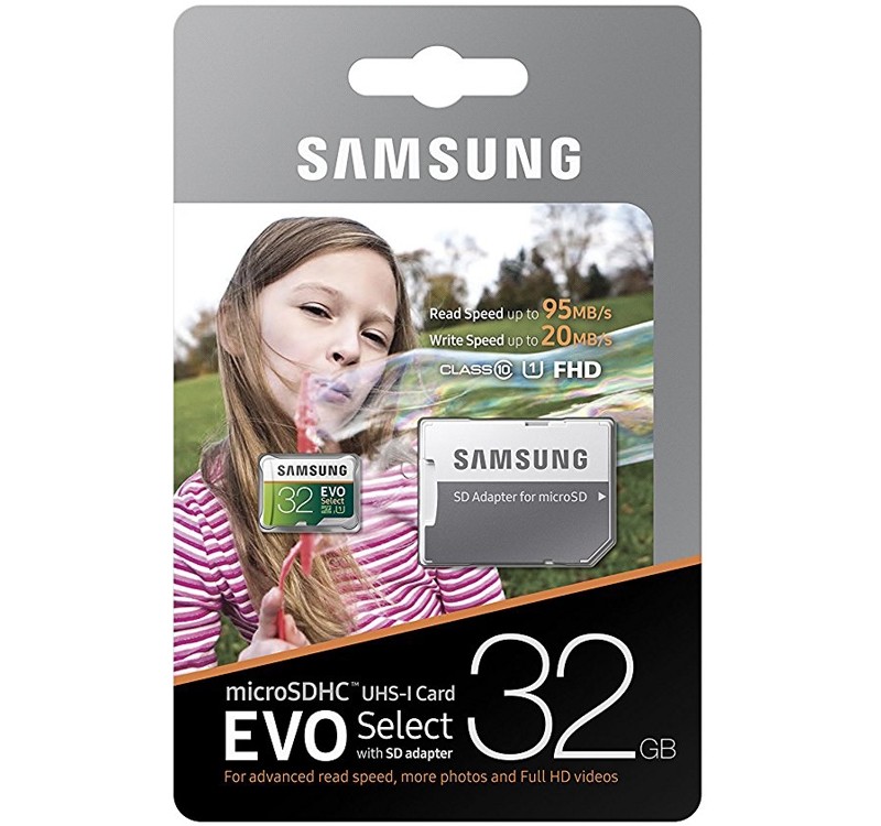 Samsung 32GB Micro SDXC EVO Select Memory Card with Adapter $25.00