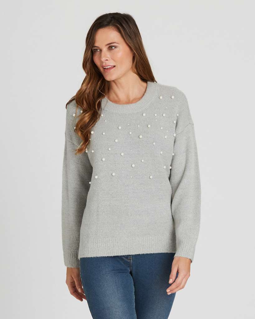 UP TO 40% OFF | Pearl Detail Jumper $45.00